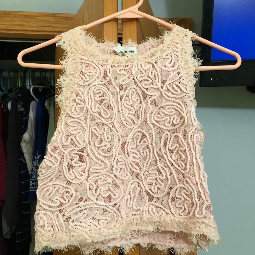 Blush crop top
